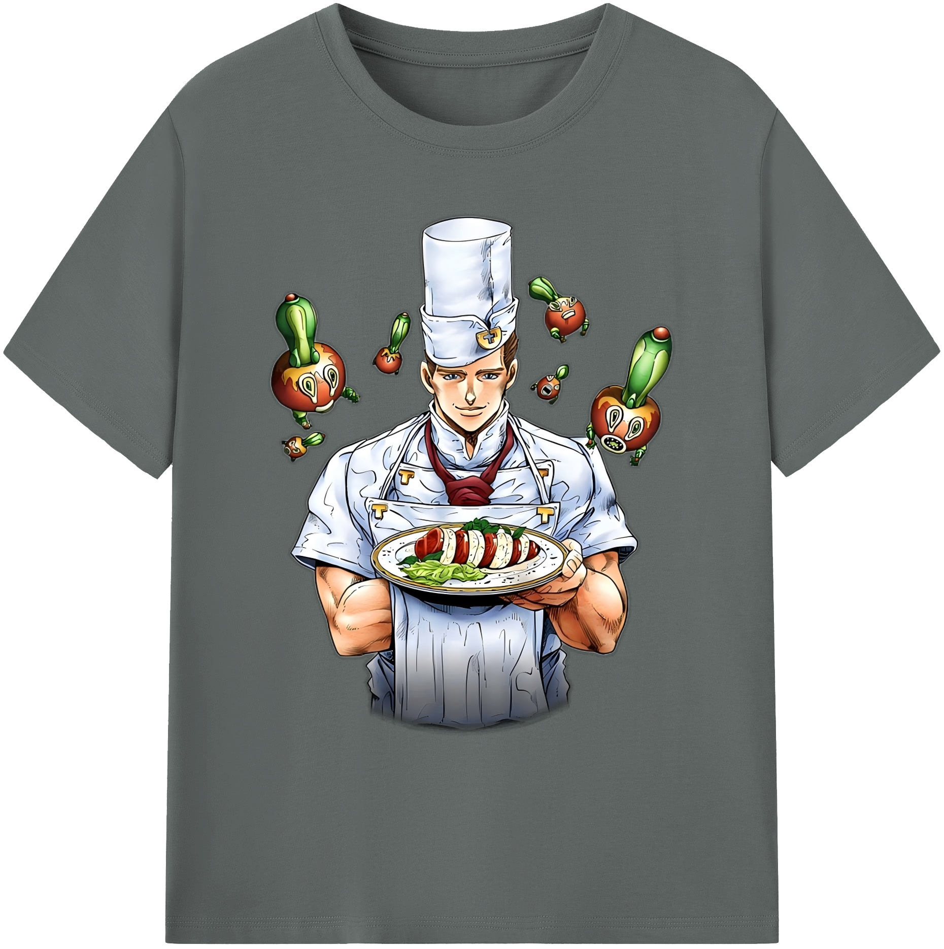 （画像用） ジョジョの奇妙な冒険 Tonio Trussardi JoJo's Bizarre Adventure トニオ?トラッサルディ 綿100％ メンズ半袖Tシャツ｜肌触りやわらか＆通気性